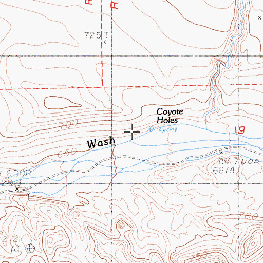 Topographic Map of Coyote Holes, CA
