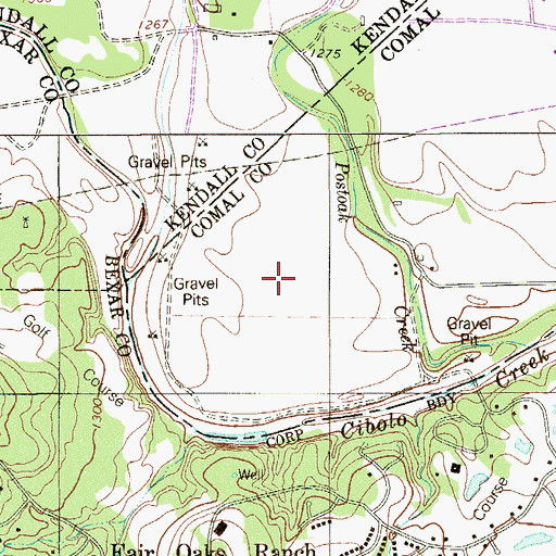 Topographic Map of City of Fair Oaks Ranch, TX