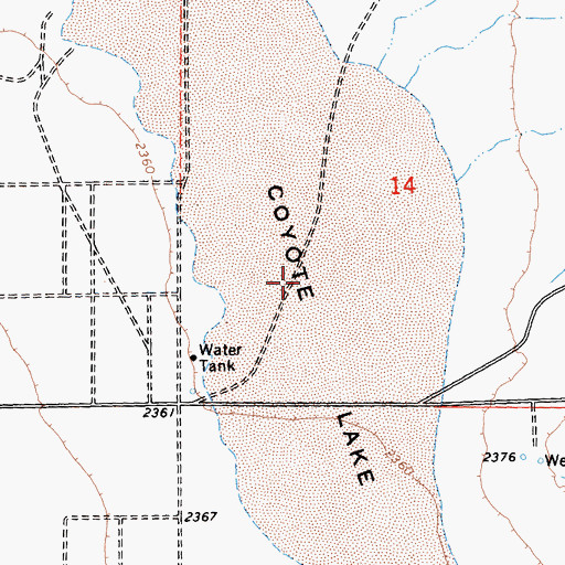 Topographic Map of Coyote Lake, CA