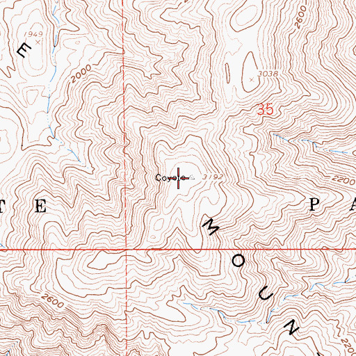 Topographic Map of Coyote Mountain, CA