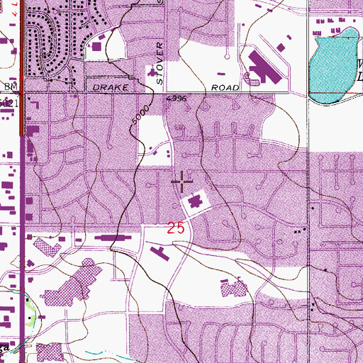 Topographic Map of City of Fort Collins, CO