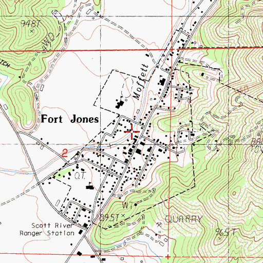 Topographic Map of City of Fort Jones, CA