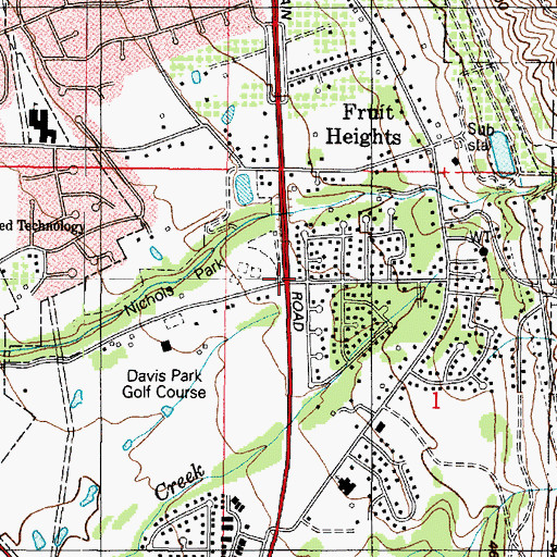 Topographic Map of City of Fruit Heights, UT