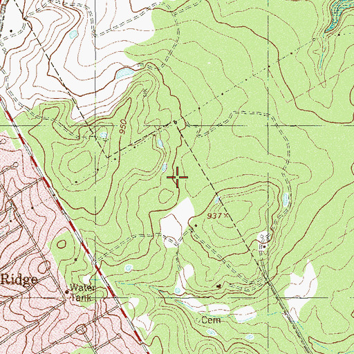 Topographic Map of City of Garden Ridge, TX