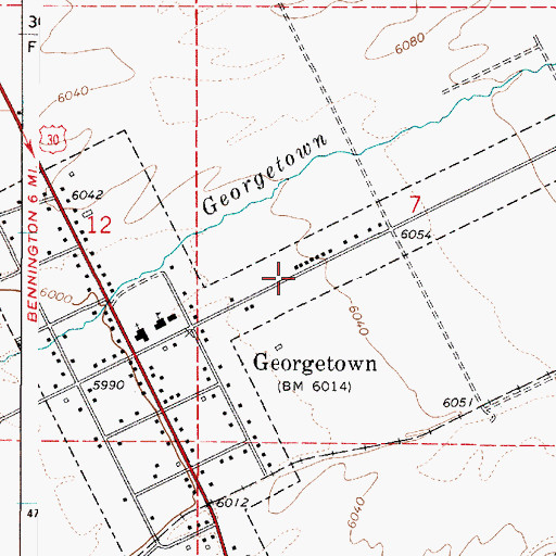 Topographic Map of City of Georgetown, ID