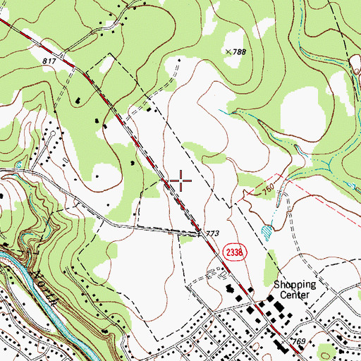 Topographic Map of City of Georgetown, TX