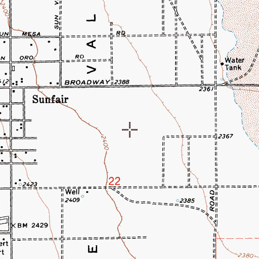 Topographic Map of Coyote Valley, CA