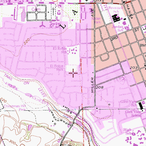 Topographic Map of City of Gilroy, CA