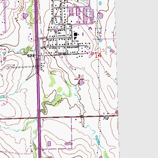 Topographic Map of City of Glenpool, OK
