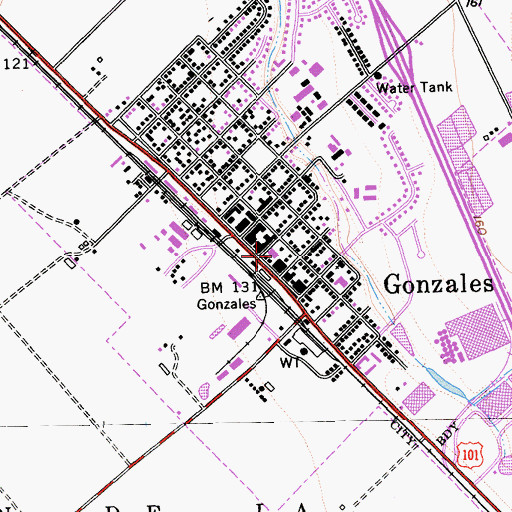 Topographic Map of City of Gonzales, CA