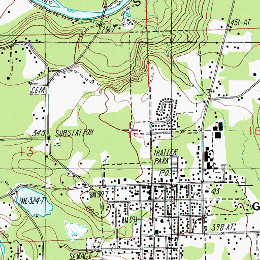Topographic Map of City of Granite Falls, WA
