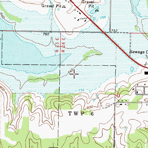 Topographic Map of City of Grove, OK