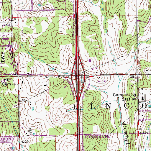 Topographic Map of City of Guthrie, OK