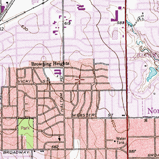 Topographic Map of City of Haltom City, TX