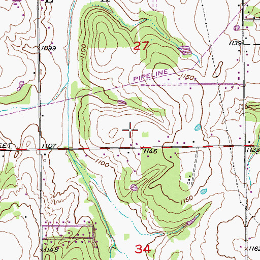 Topographic Map of City of Harrah, OK