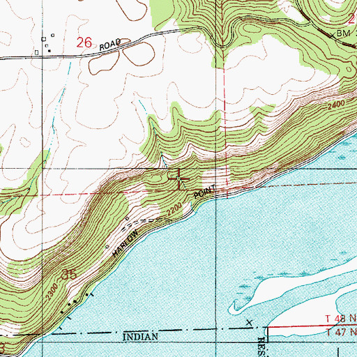 Topographic Map of City of Harrison, ID