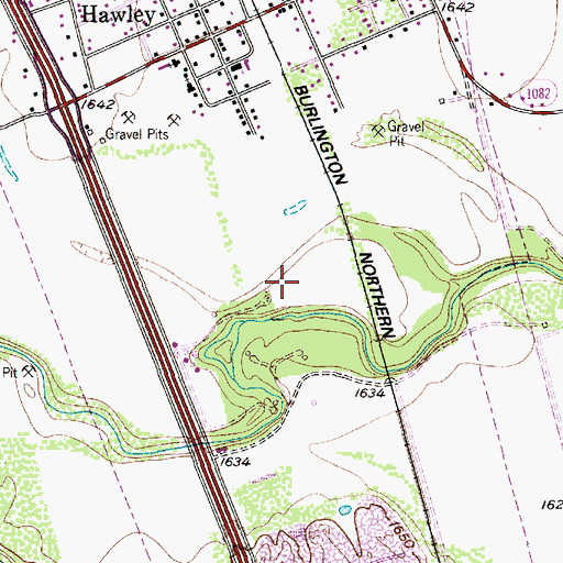 Topographic Map of City of Hawley, TX