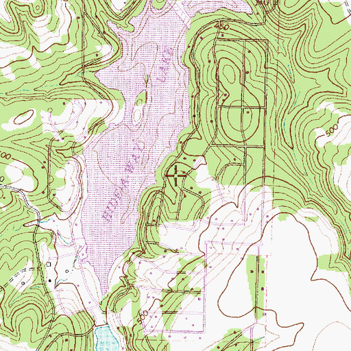 Topographic Map of City of Hideaway, TX