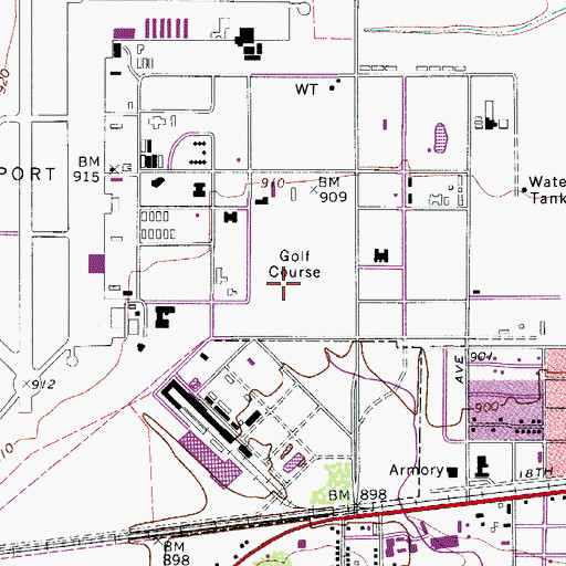 Topographic Map of City of Hondo, TX