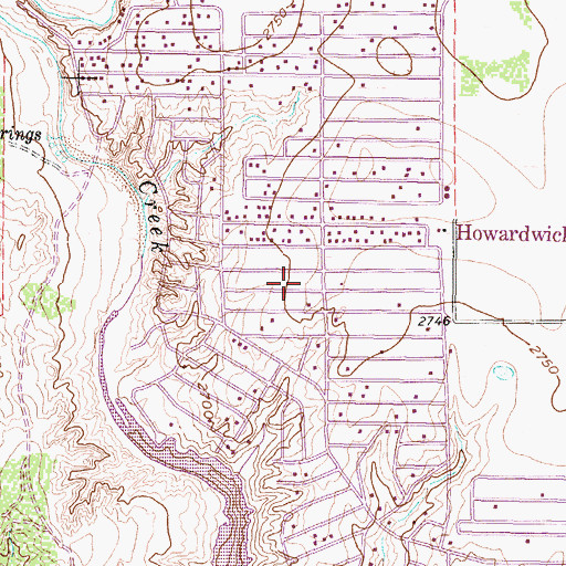 Topographic Map of City of Howardwick, TX