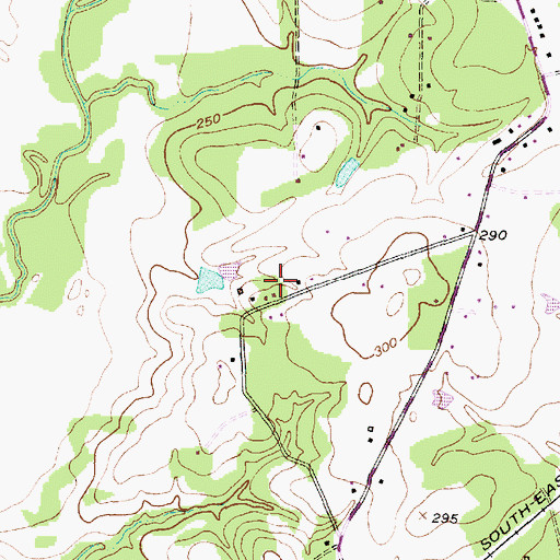 Topographic Map of City of Hudson, TX