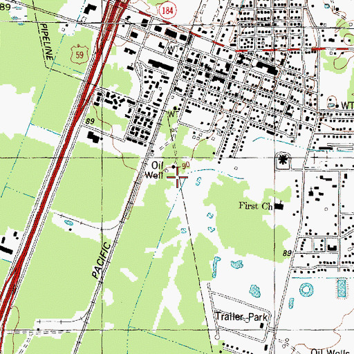 Topographic Map of City of Humble, TX