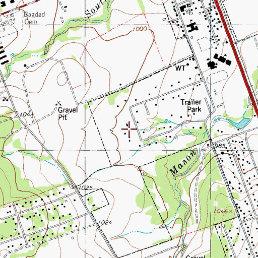 Topographic Map of City of Leander, TX
