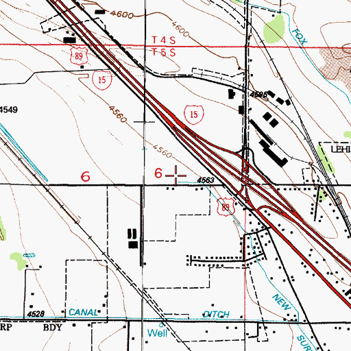 Topographic Map of City of Lehi, UT