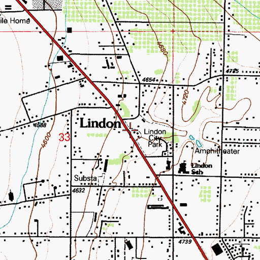 Topographic Map of City of Lindon, UT