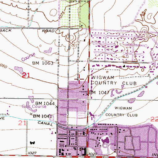 Topographic Map of City of Litchfield Park, AZ