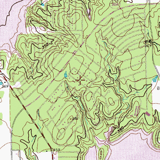 Topographic Map of City of Log Cabin, TX