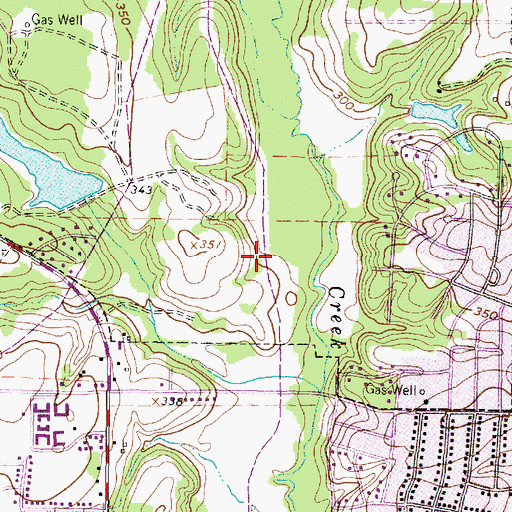 Topographic Map of City of Longview, TX