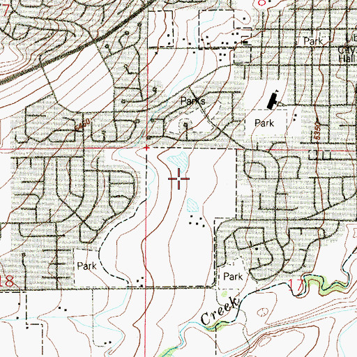 Topographic Map of City of Louisville, CO