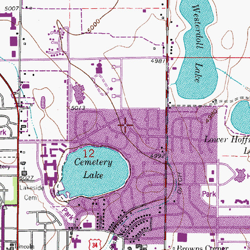 Topographic Map of City of Loveland, CO