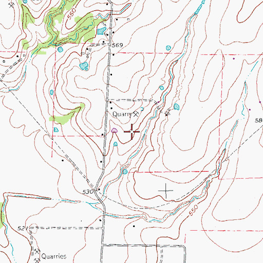 Topographic Map of City of Lowry Crossing, TX