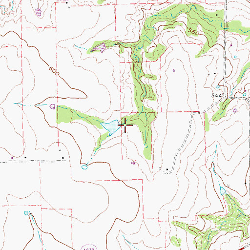 Topographic Map of City of Lucas, TX