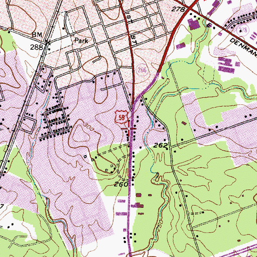 Topographic Map of City of Lufkin, TX