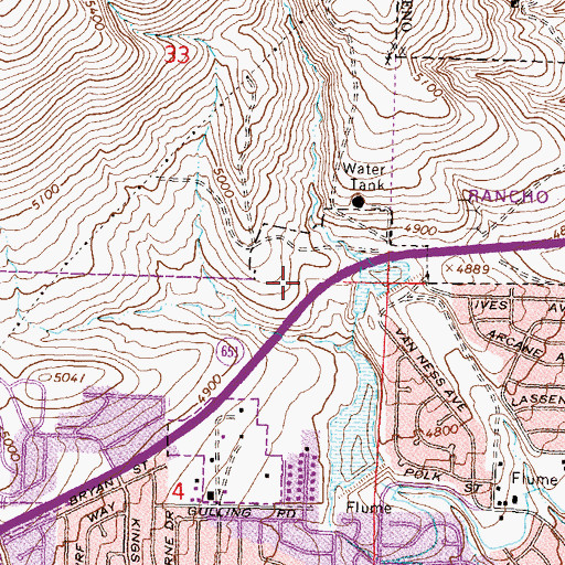 Topographic Map of City of Reno, NV