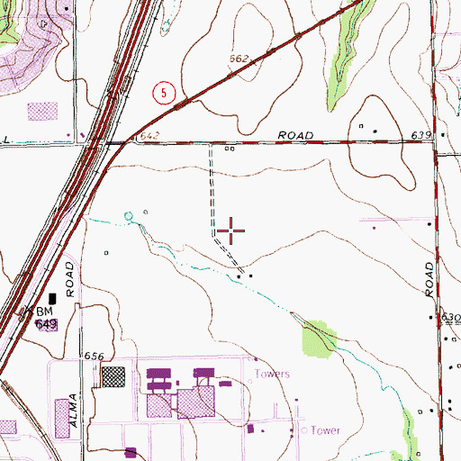 Topographic Map of City of Richardson, TX