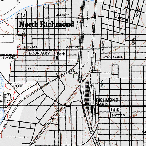 Topographic Map of City of Richmond, CA