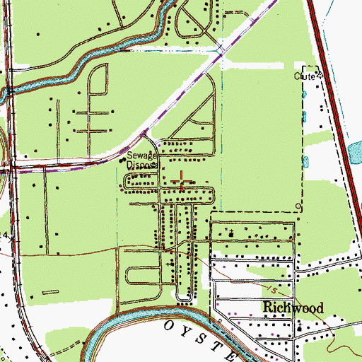 Topographic Map of City of Richwood, TX