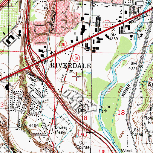 Topographic Map of City of Riverdale, UT