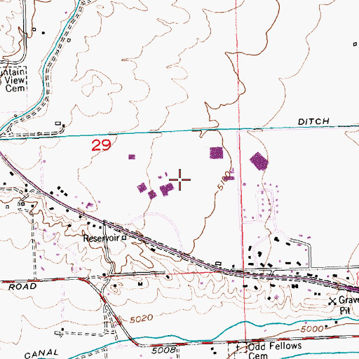 Topographic Map of City of Riverton, WY