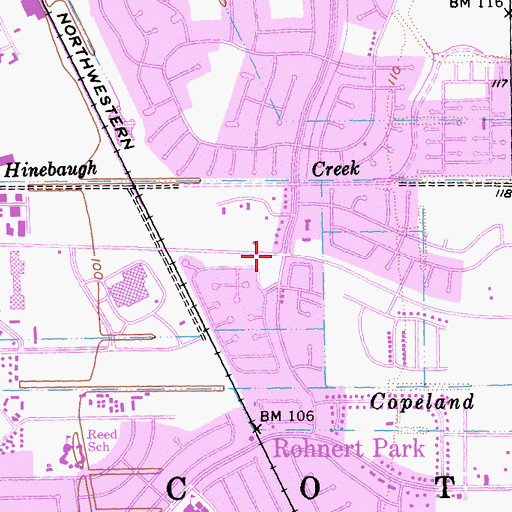 Topographic Map of City of Rohnert Park, CA