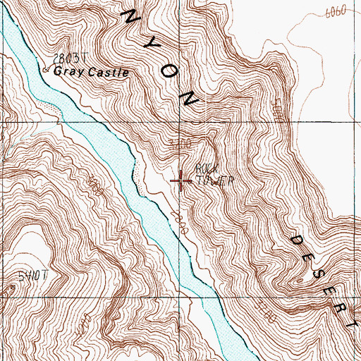 Topographic Map of Gray Castle, AZ