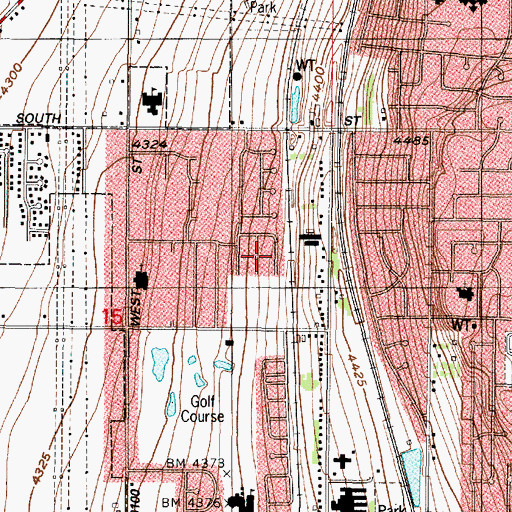Topographic Map of City of Roy, UT