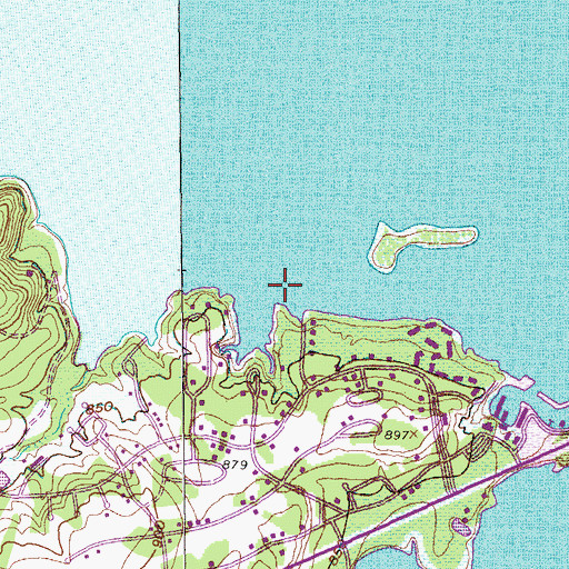 Topographic Map of City of Runaway Bay, TX