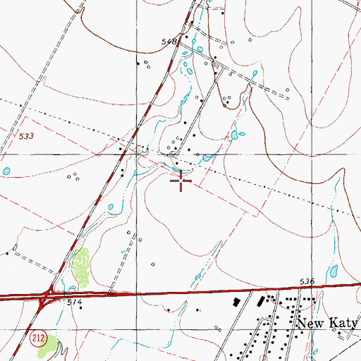 Topographic Map of City of Manor, TX