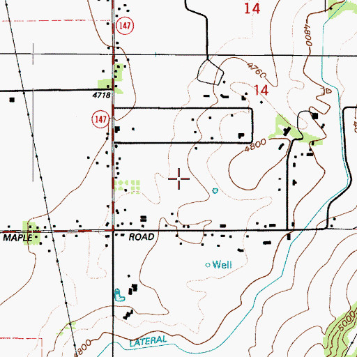 Topographic Map of City of Mapleton, UT