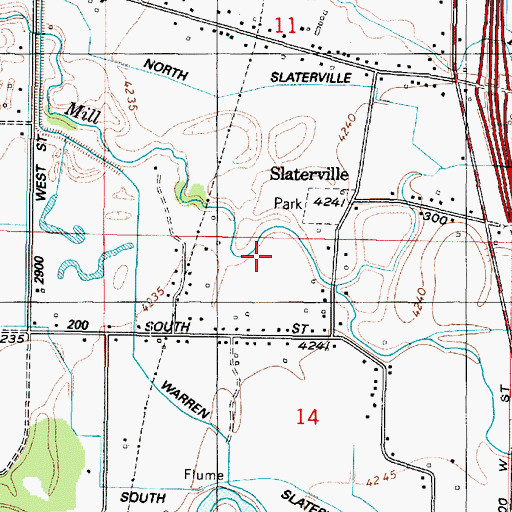 Topographic Map of City of Marriott-Slaterville, UT